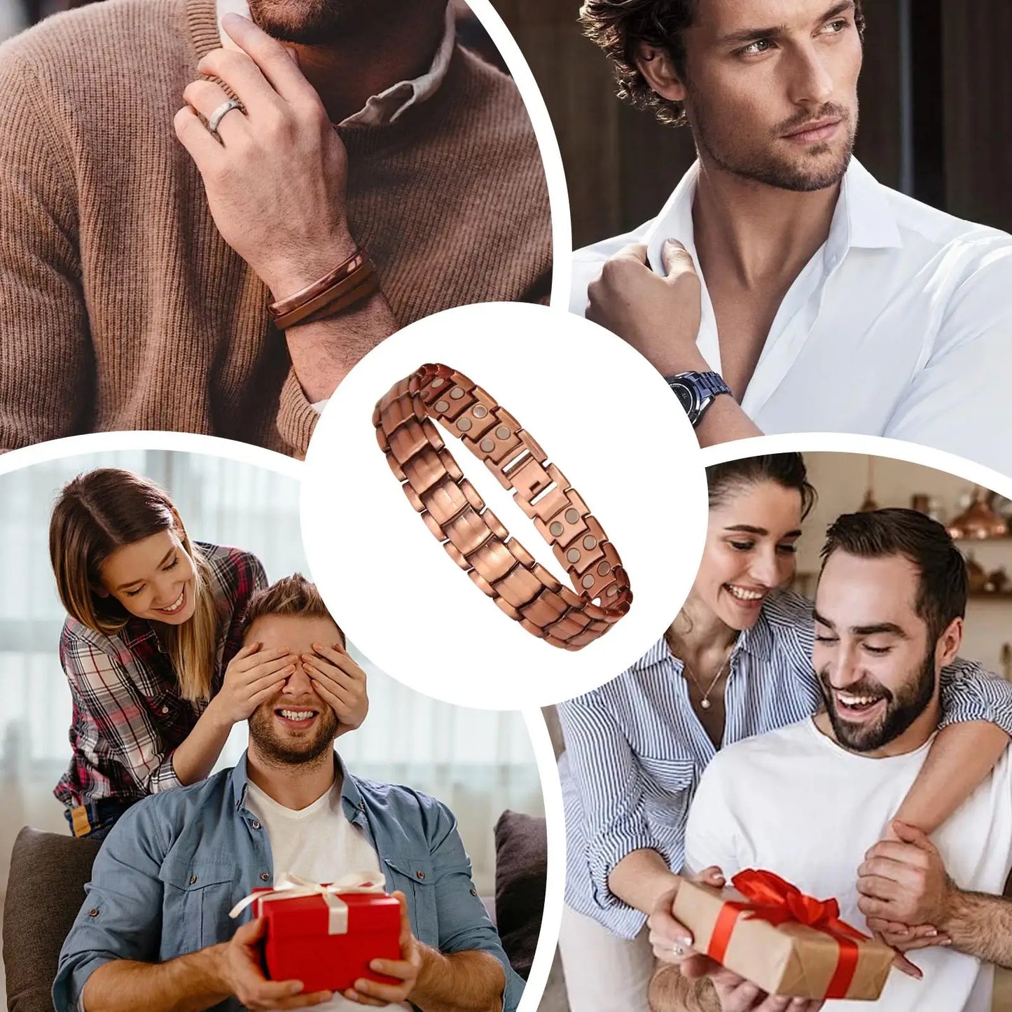 Pure Copper Magnetic Bracelets for Men