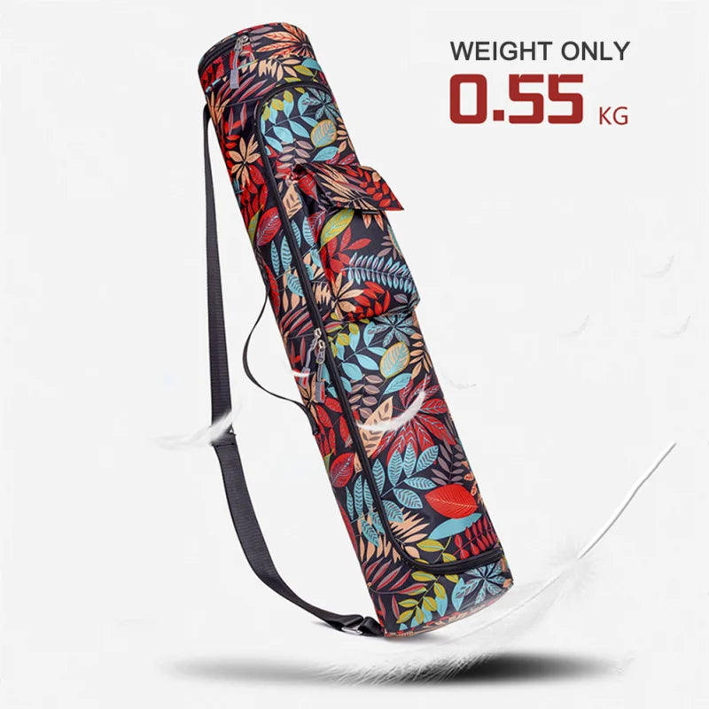Printed Yoga Mat Bag – Stylish & Durable Yoga Carrier with Adjustable Strap & Zipper Pocket
