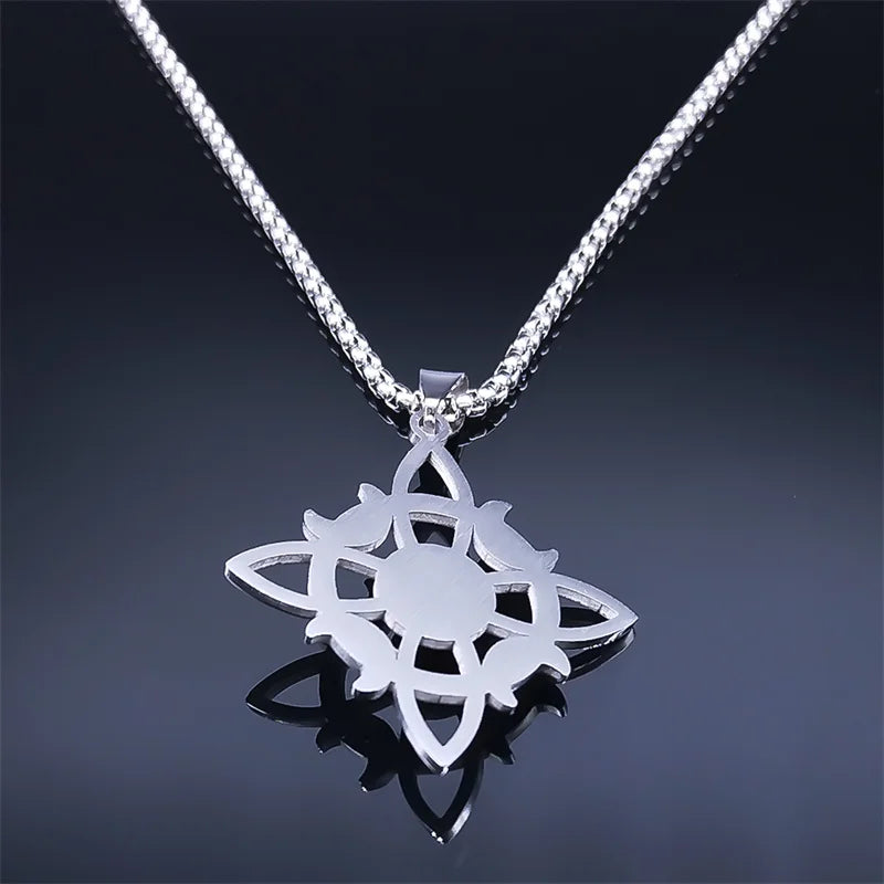 Wicca Celtic Knot Triple Moon Goddess Necklace – Symbol of Divine Feminine & Lunar Power