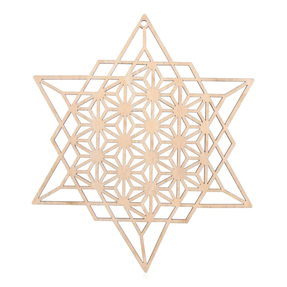 Laser Cut Wooden Flower of Life Wall Sign – Sacred Geometry Home Decor | Spiritual Wood Art