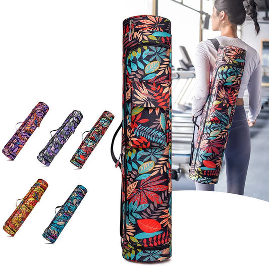 Printed Yoga Mat Bag – Stylish & Durable Yoga Carrier with Adjustable Strap & Zipper Pocket