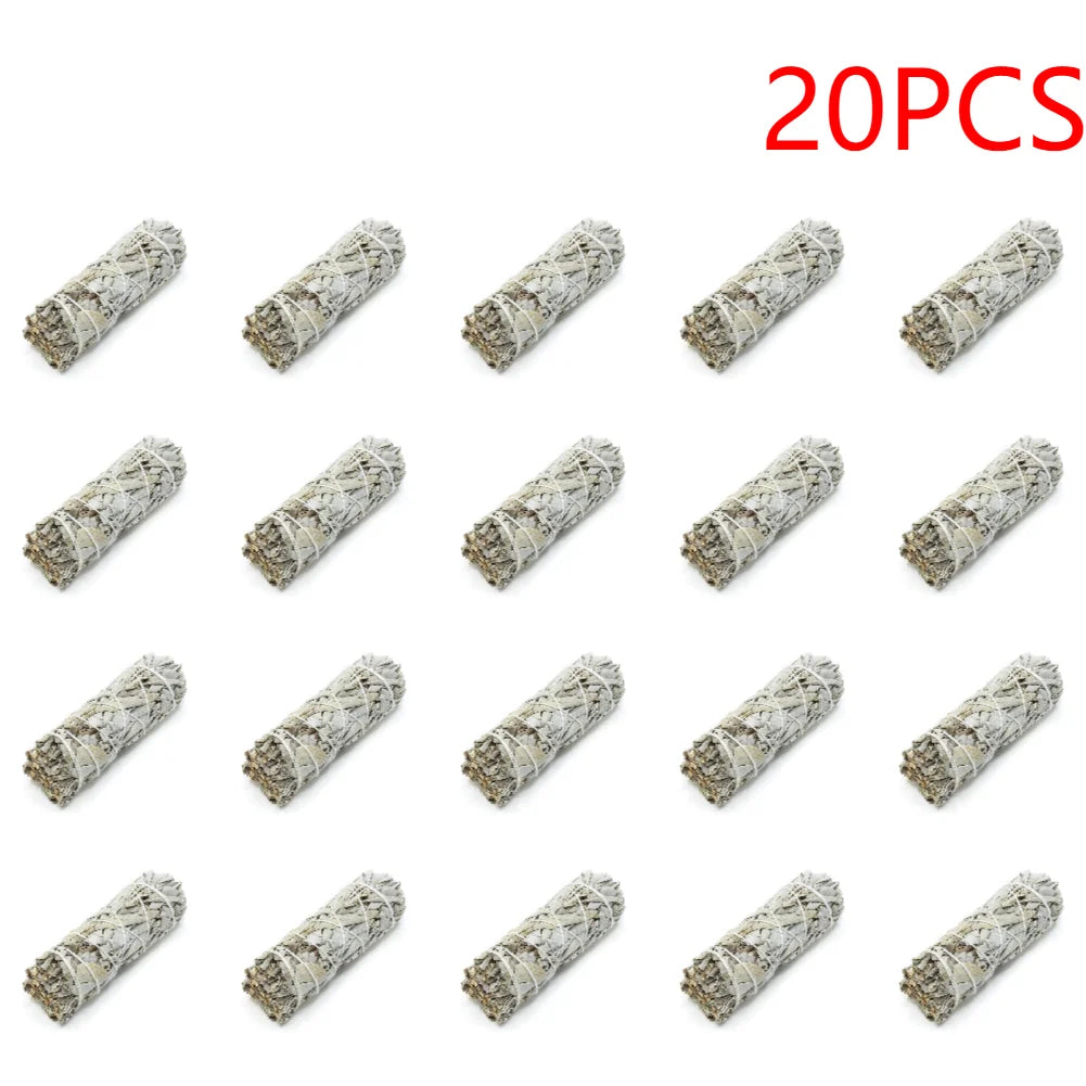 Natural White Sage Smudge Sticks – 10.5cm Bundle for Cleansing, Protection & Energy Clearing
