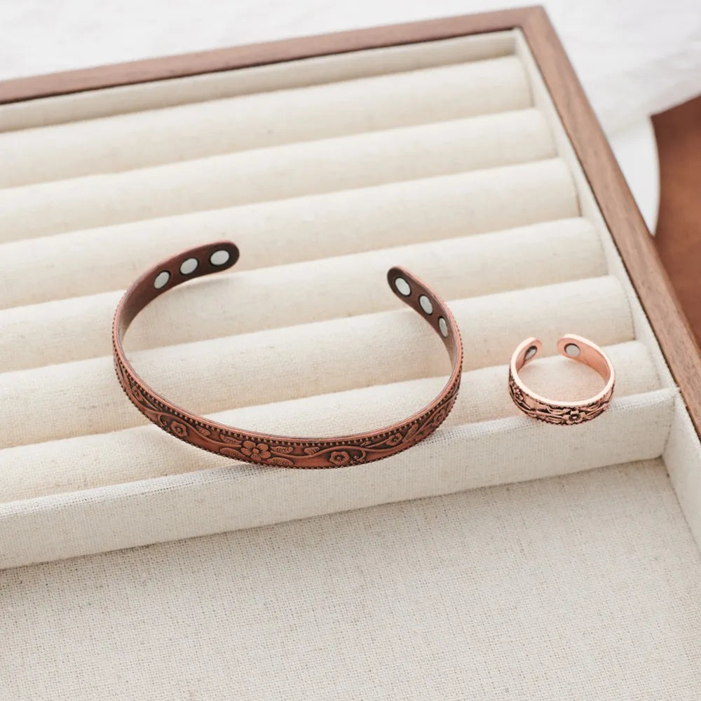 Magnetic Red Copper Bracelet