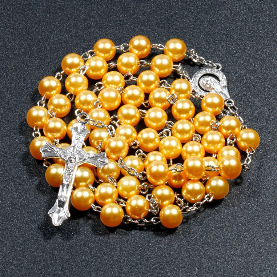 Rosary Necklace for Women – Elegant Beaded Prayer Necklace for Faith & Devotion