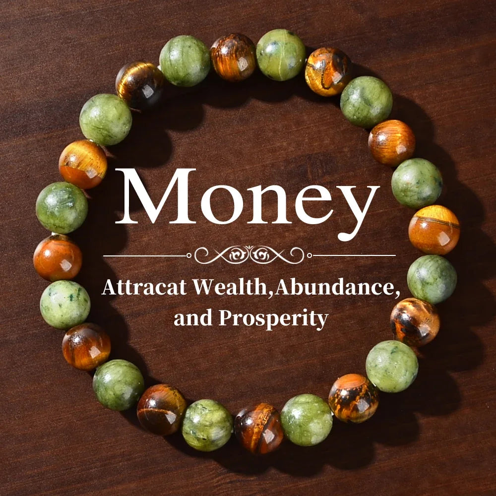 Natural Stone Symbolic Beaded Bracelet Women and Men