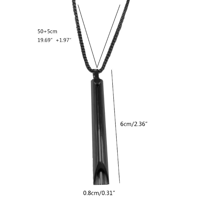 Meditation & Mindfulness Breathing Necklace – Calming Whistle for Stress Relief