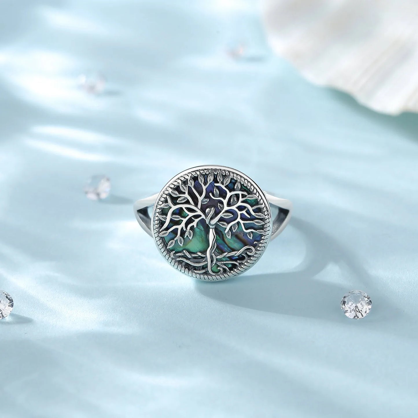 925 Sterling Silver Tree of Life Ring – Adjustable Spiritual Jewelry for Women & Men