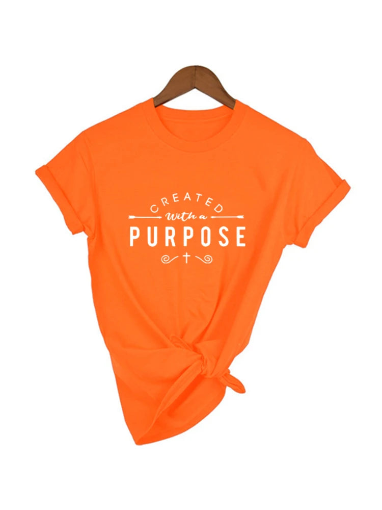 "Created with a Purpose" T-Shirt – Inspirational Faith-Based Apparel