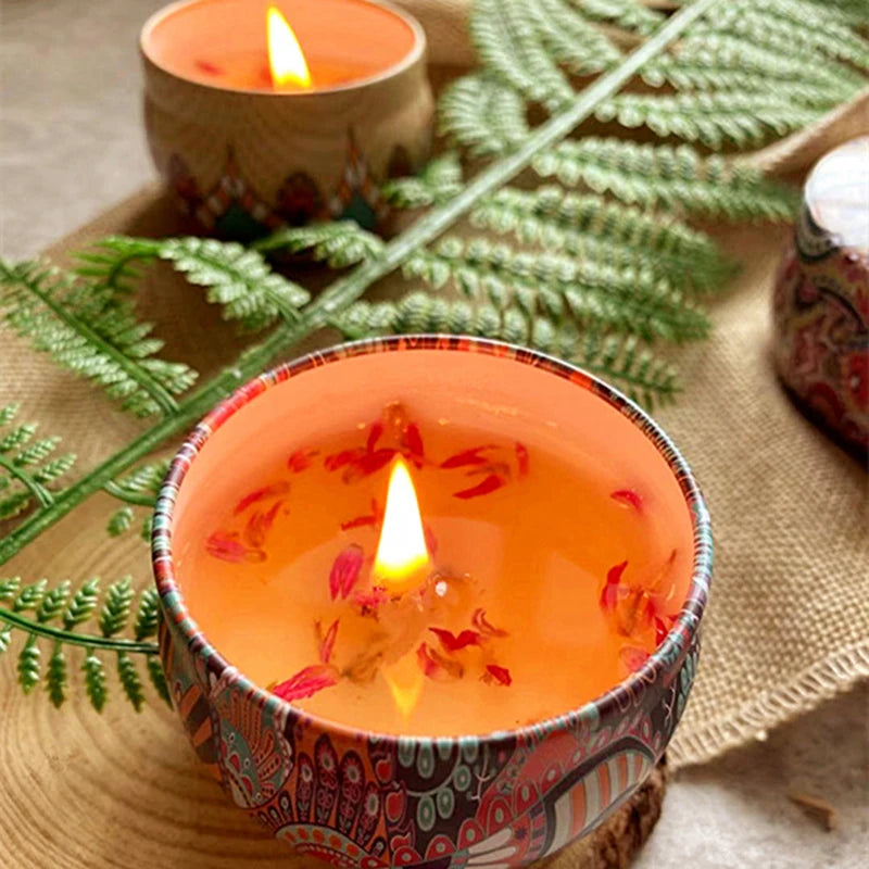 Scented Vintage Flower Candles – Elegant Floral Aromatherapy for a Romantic, Relaxing Atmosphere