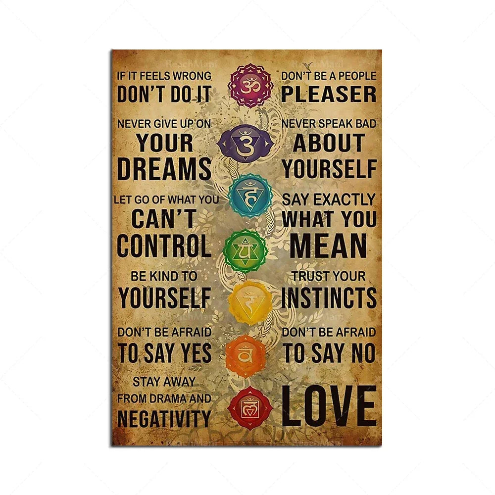 “Don’t Do It If It Doesn’t Feel Right” Chakra Poster – Intuitive Wisdom & Energy Alignment Wall Art