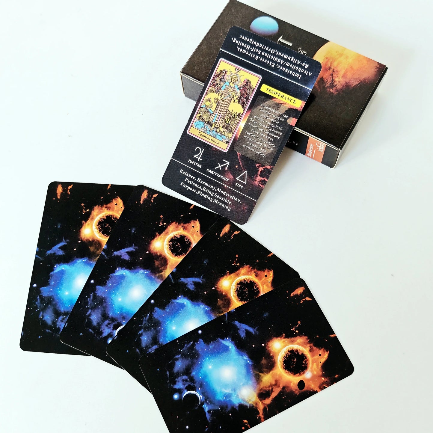 Tarot Cards For Beginners With Meaning On Them, 78pcs-Cards Pocket Size Tarot Learning Deck, Fortune Telling Game