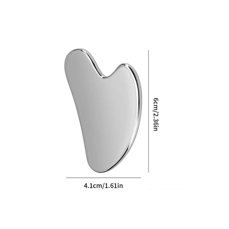 1Pcs Stainless Steel Gua Sha Scraper Massager For Face, Neck, Body
