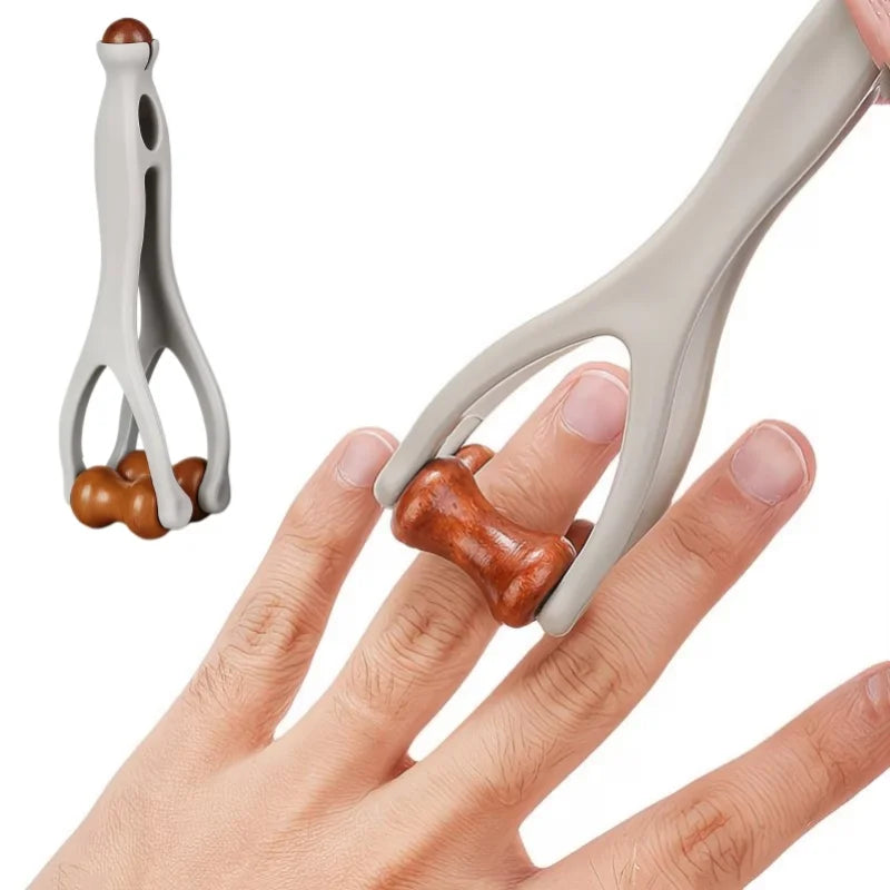 Wooden Finger Massage Roller