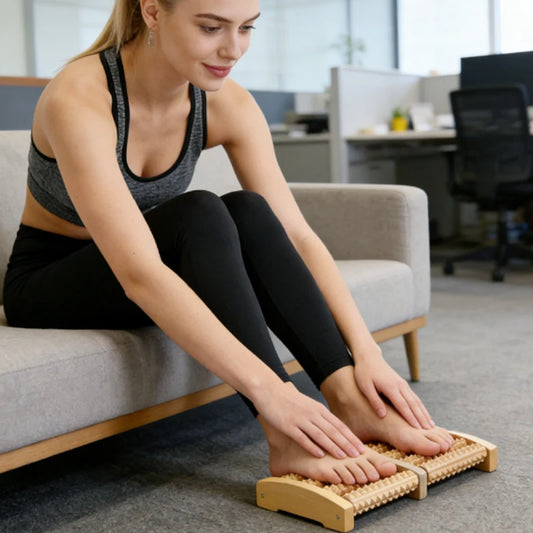 1pcs Wooden Foot Massager Roller