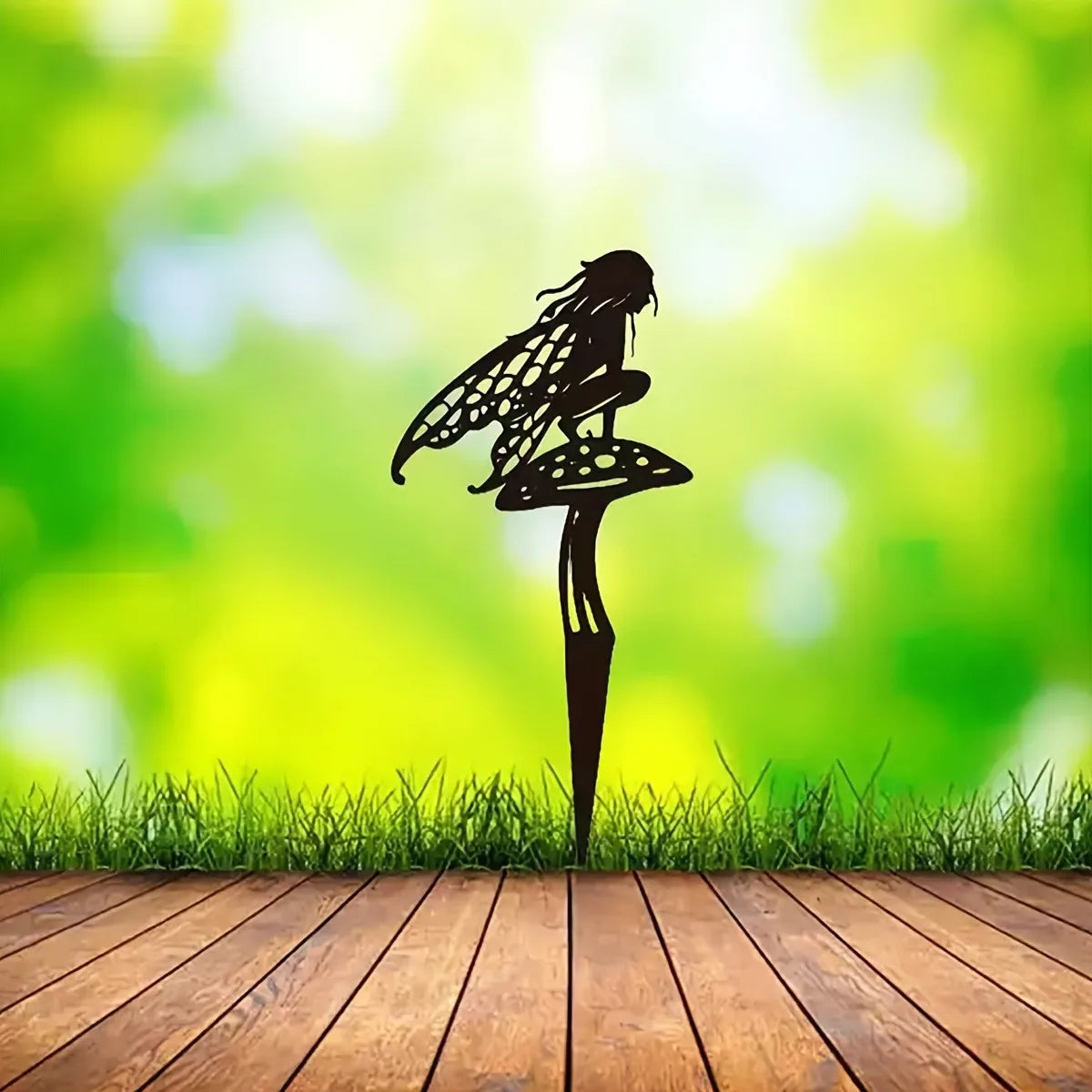 Metal Enchanted Fairy Garden Stake – Whimsical Outdoor Decor for Magical Garden Vibes
