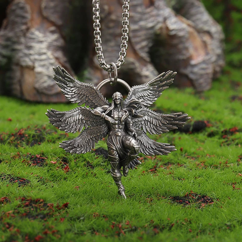 Guardian Angel Pendant Necklace – Spiritual Protection & Comfort in a Timeless Design
