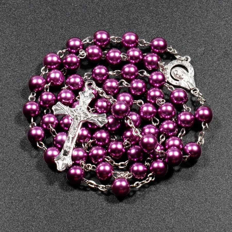 Rosary Necklace for Women – Elegant Beaded Prayer Necklace for Faith & Devotion