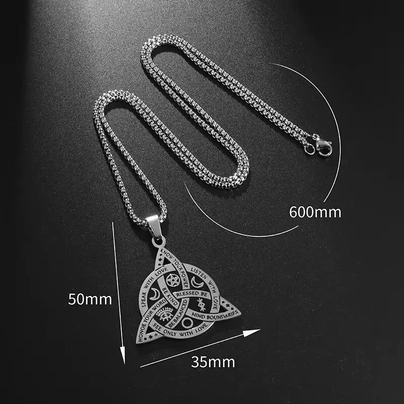 Stainless Steel Vintage Irish Celtic Trinity Knot Pendant – Symbol of Eternity & Spiritual Unity