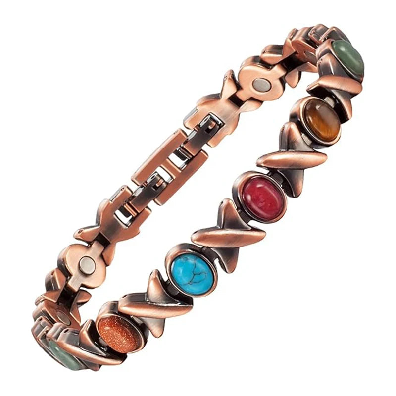 Colorful Stones Magnetic Bracelet for Women